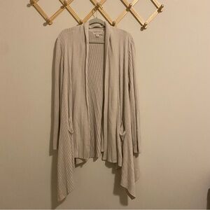 Barefoot Dreams Cozy Chic Ultra Lite Tan Drapey Cardigan size Medium